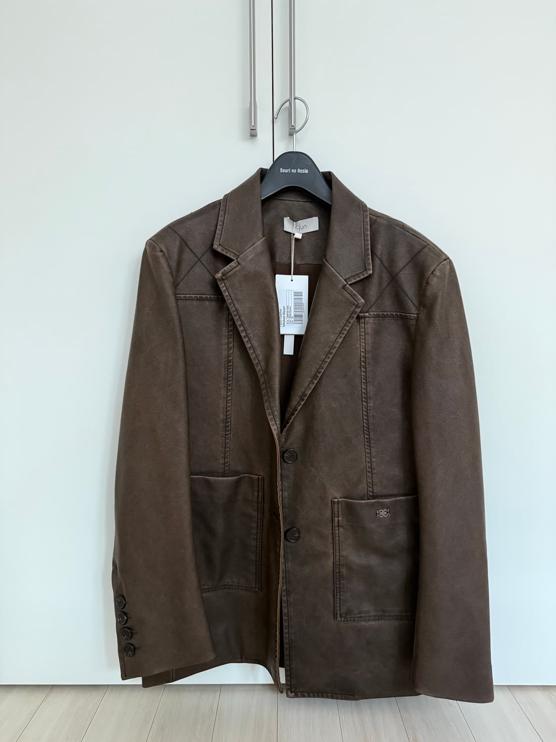 [새상품] 기준 Kijun Faux Leather 스티치 블레이 상품이미지2