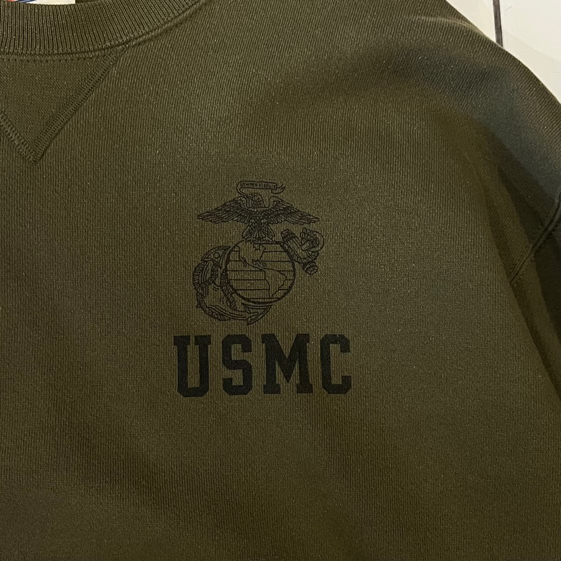 90‘s USMC 오리지널 미 해병 카키 스웻셔츠  상품이미지5