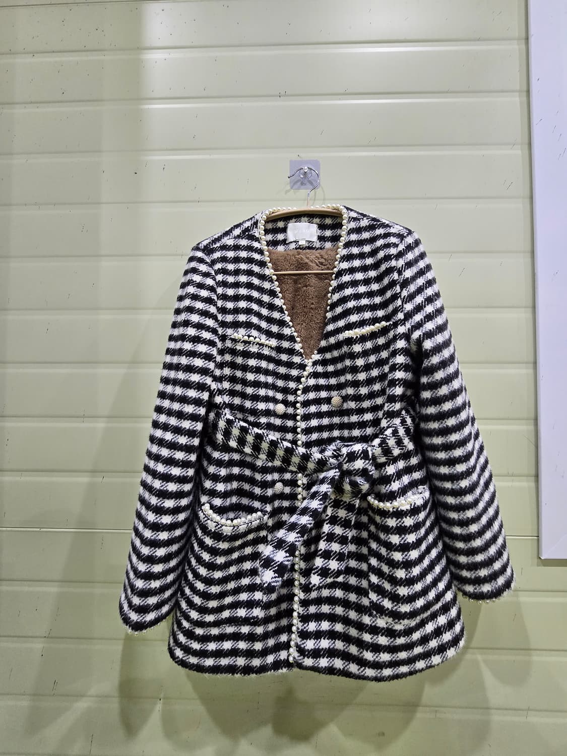 하운드투스 패턴의 코트 상품이미지1