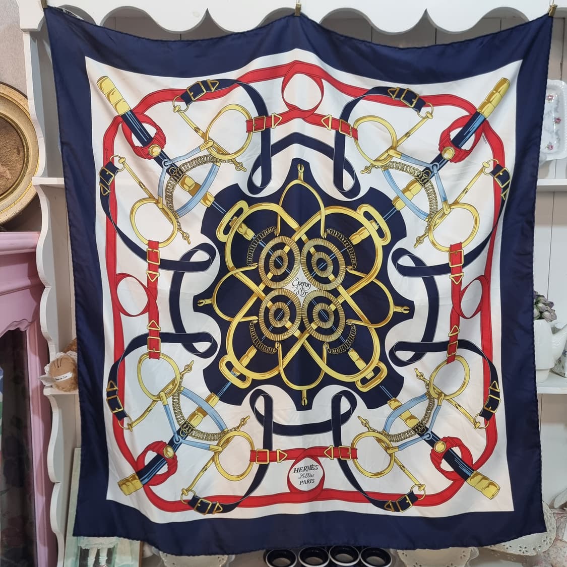 (에르메스) 빈티지 에페롱도르실크 스카프 상품이미지1