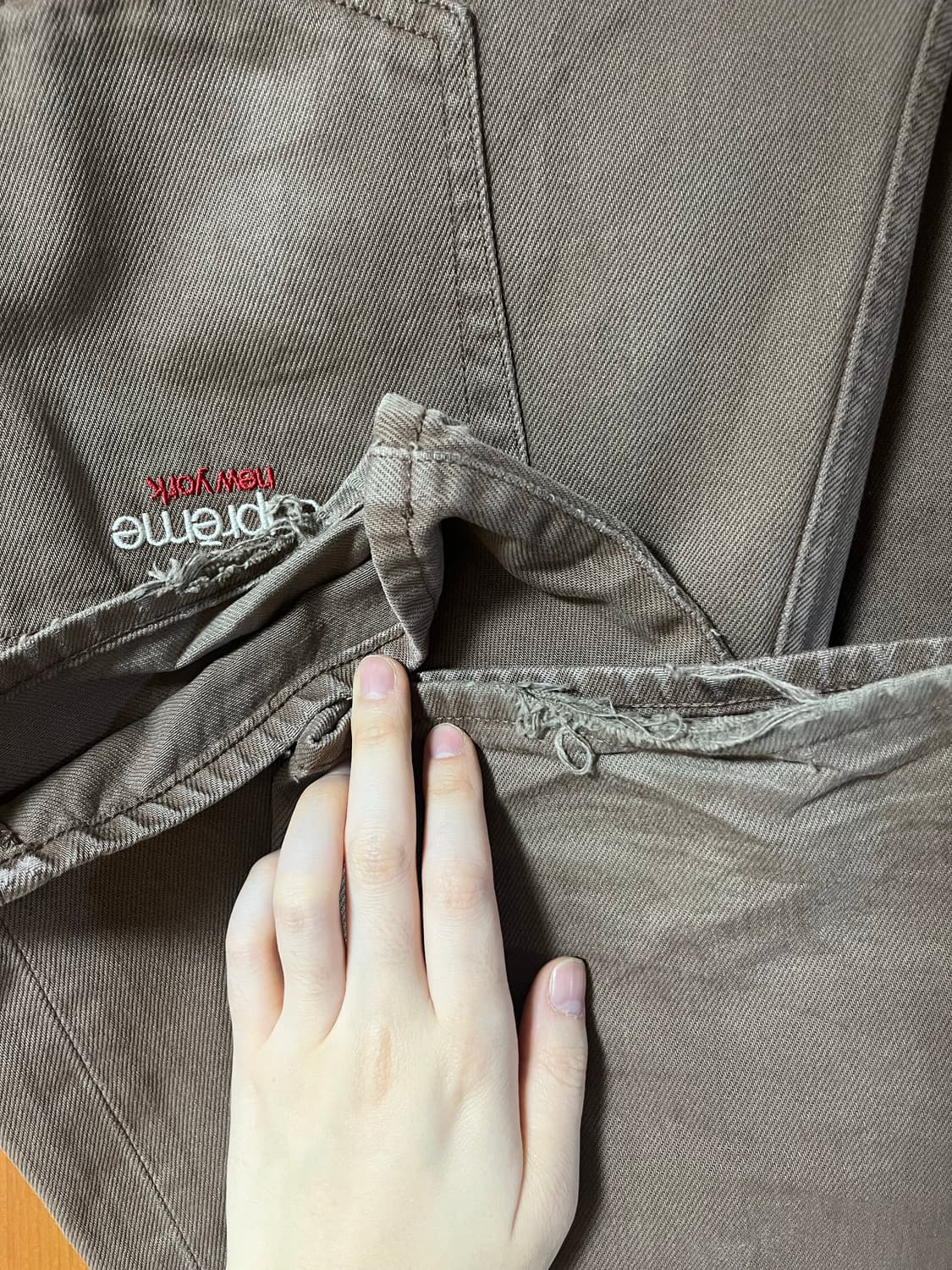 슈프림 배기진 브라운 34 상품이미지5