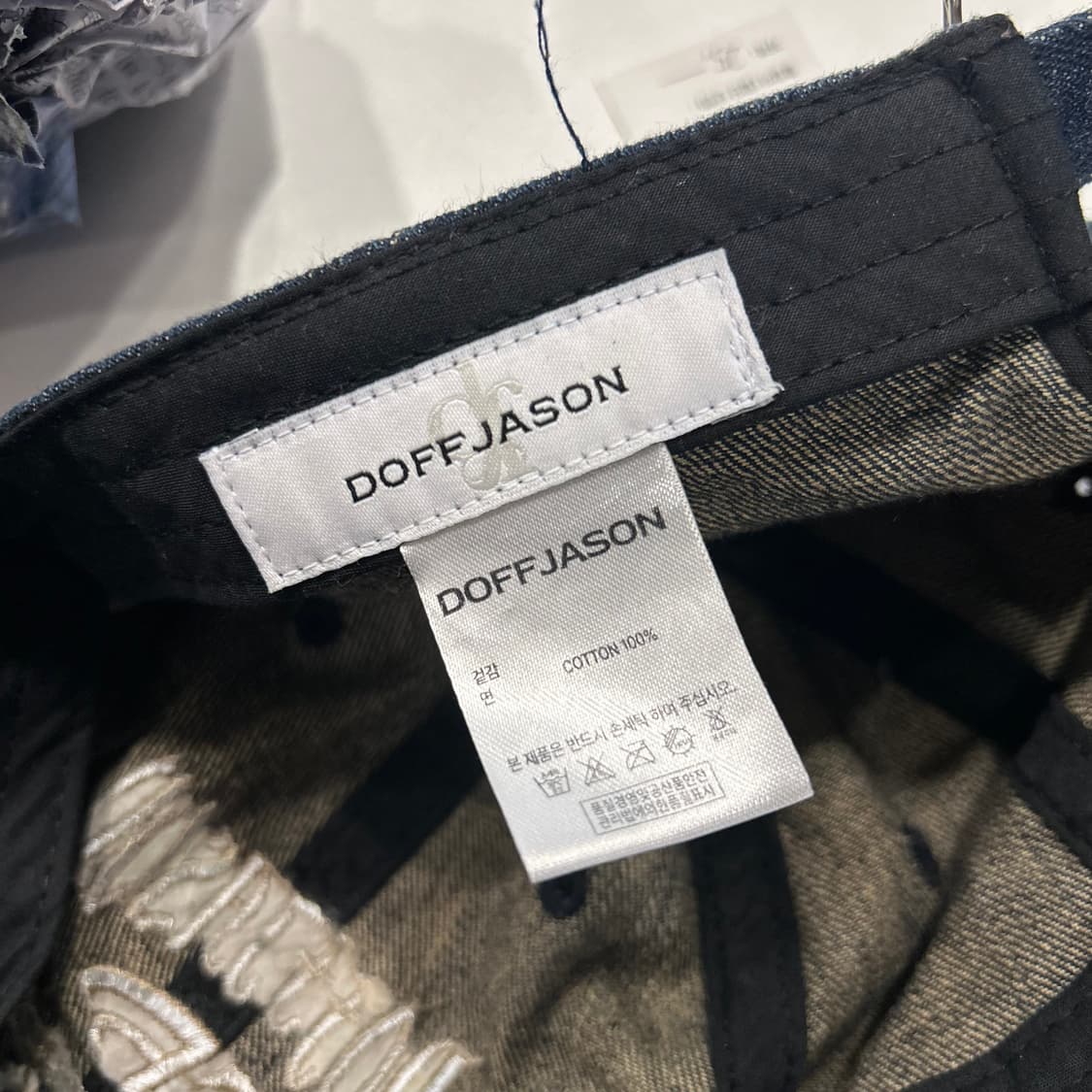 DOFFJASON 데님 볼캡 빈티지 모자 상품이미지4
