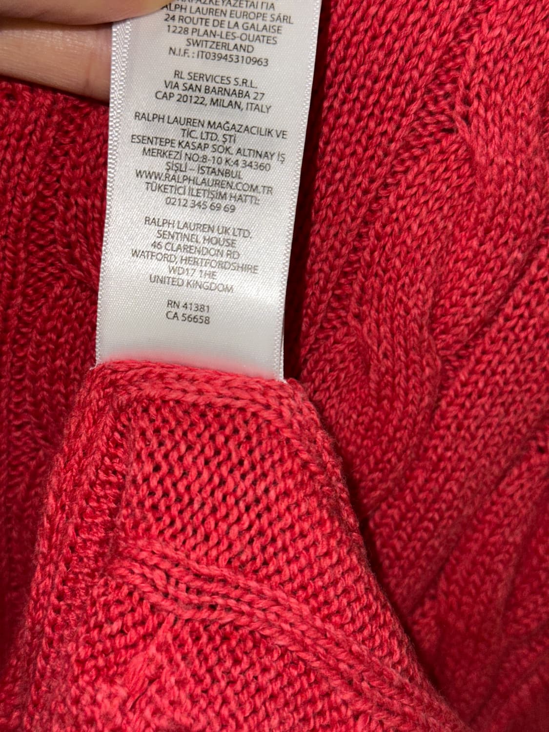 폴로 케이블 니트 M (신형큐알버전) 상품이미지5