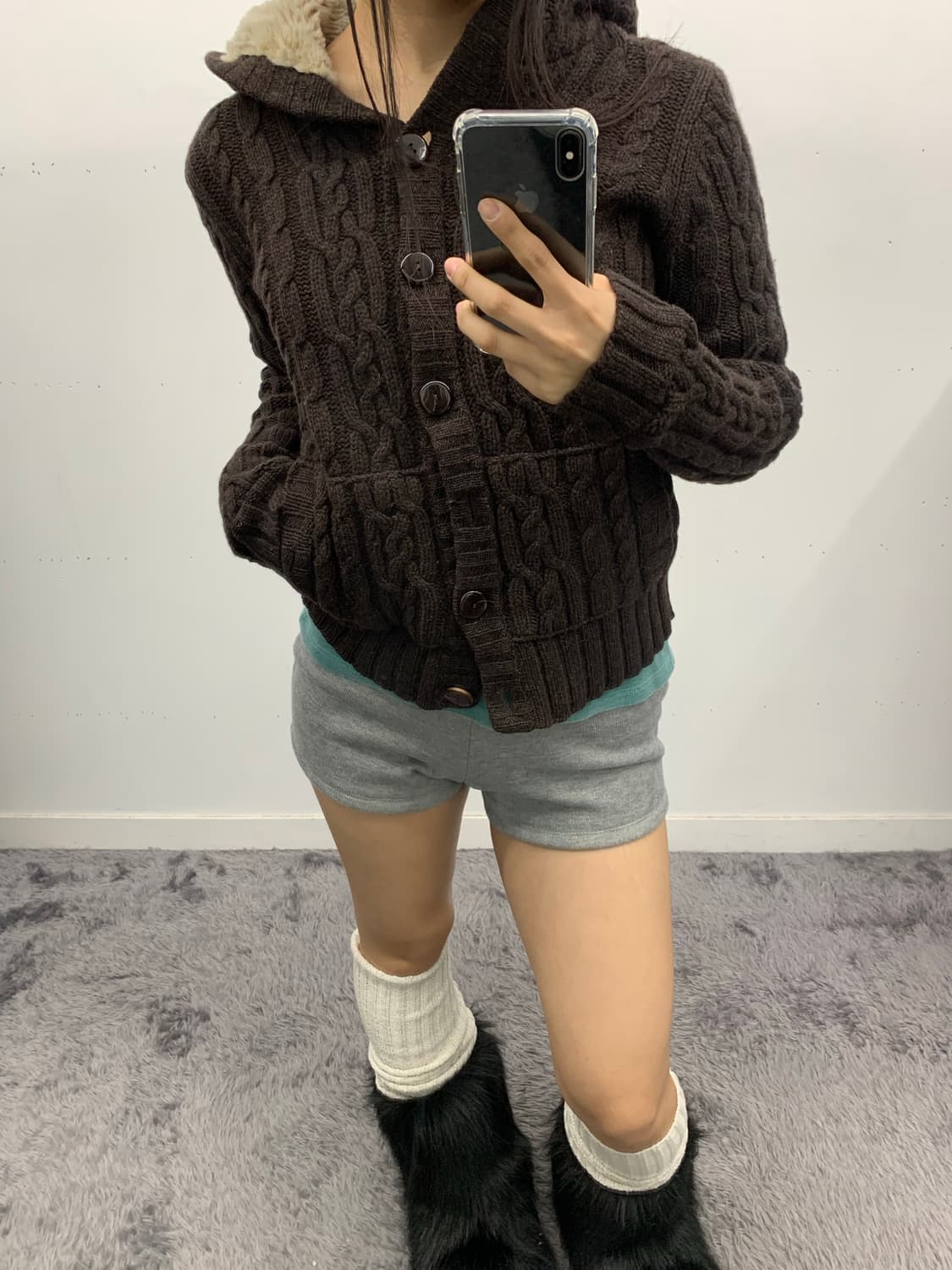 Gap 퍼 후드 가디건 상품이미지2