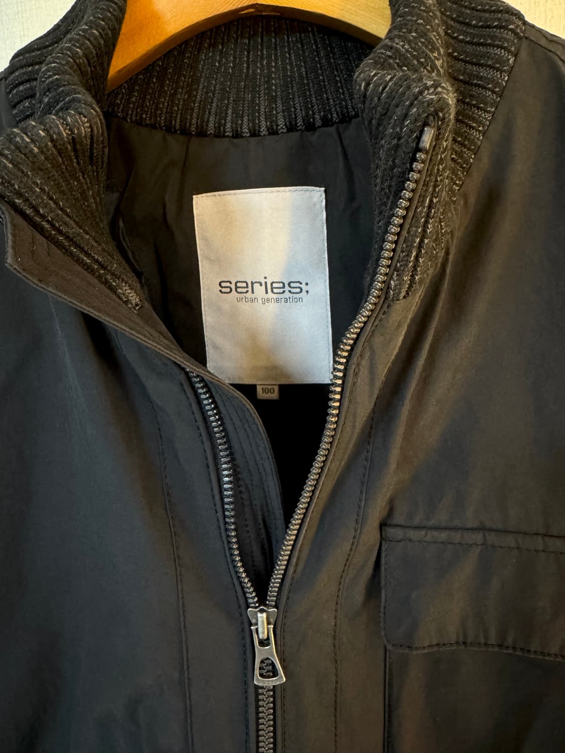 [L]시리즈 구스다운 니트패치 패딩 자켓 상품이미지4