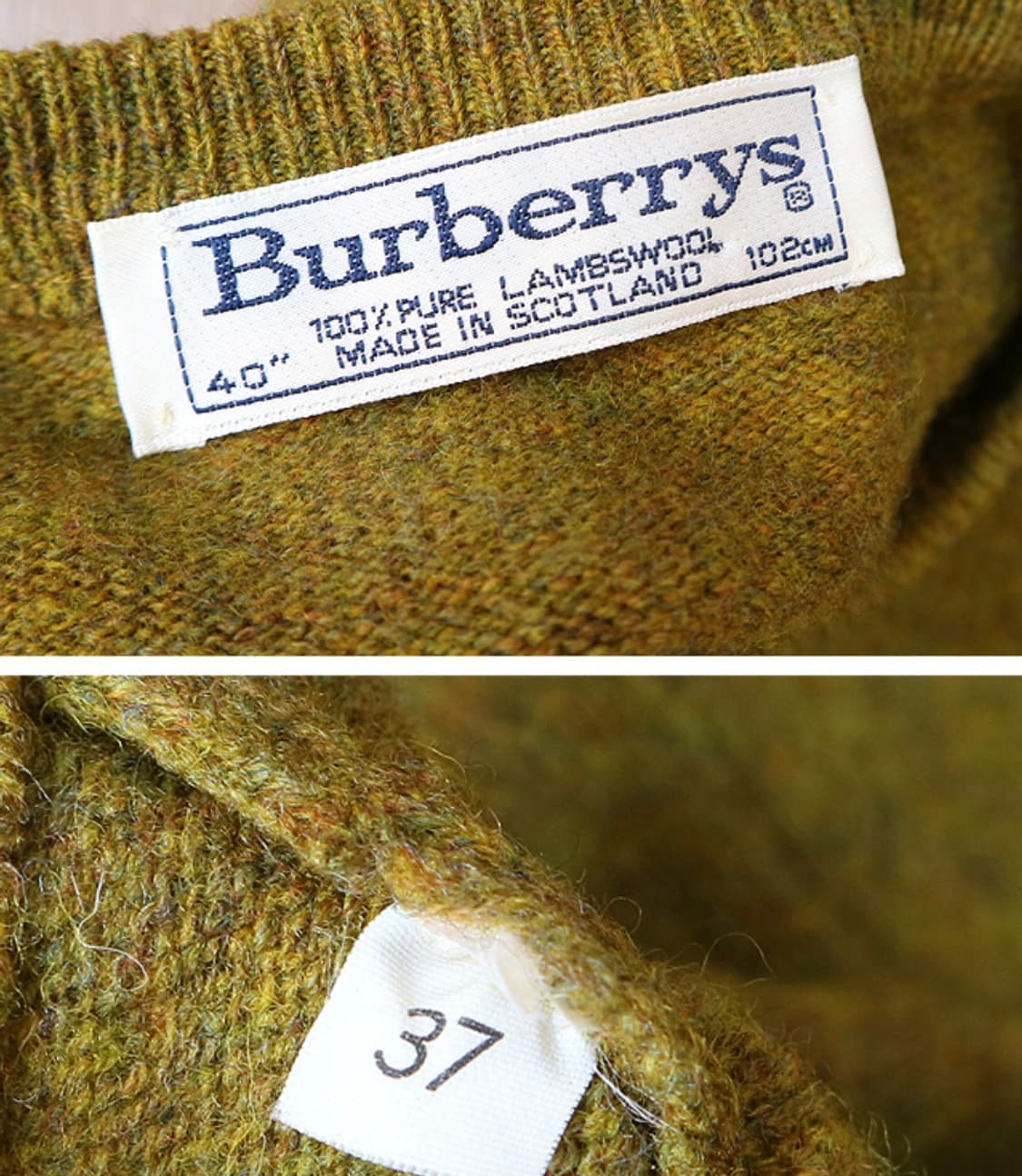  80-90S BURBERRY 버버리 울100% 빈티지클래식 니트 상품이미지8