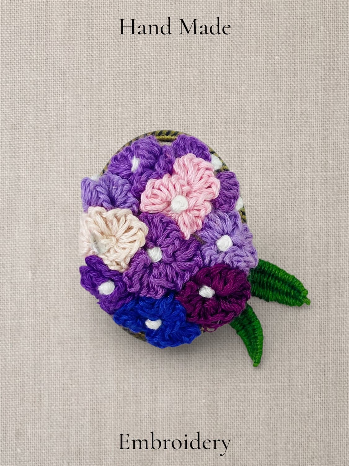 핸드메이드 자수 브로치 flower garden 상품이미지1
