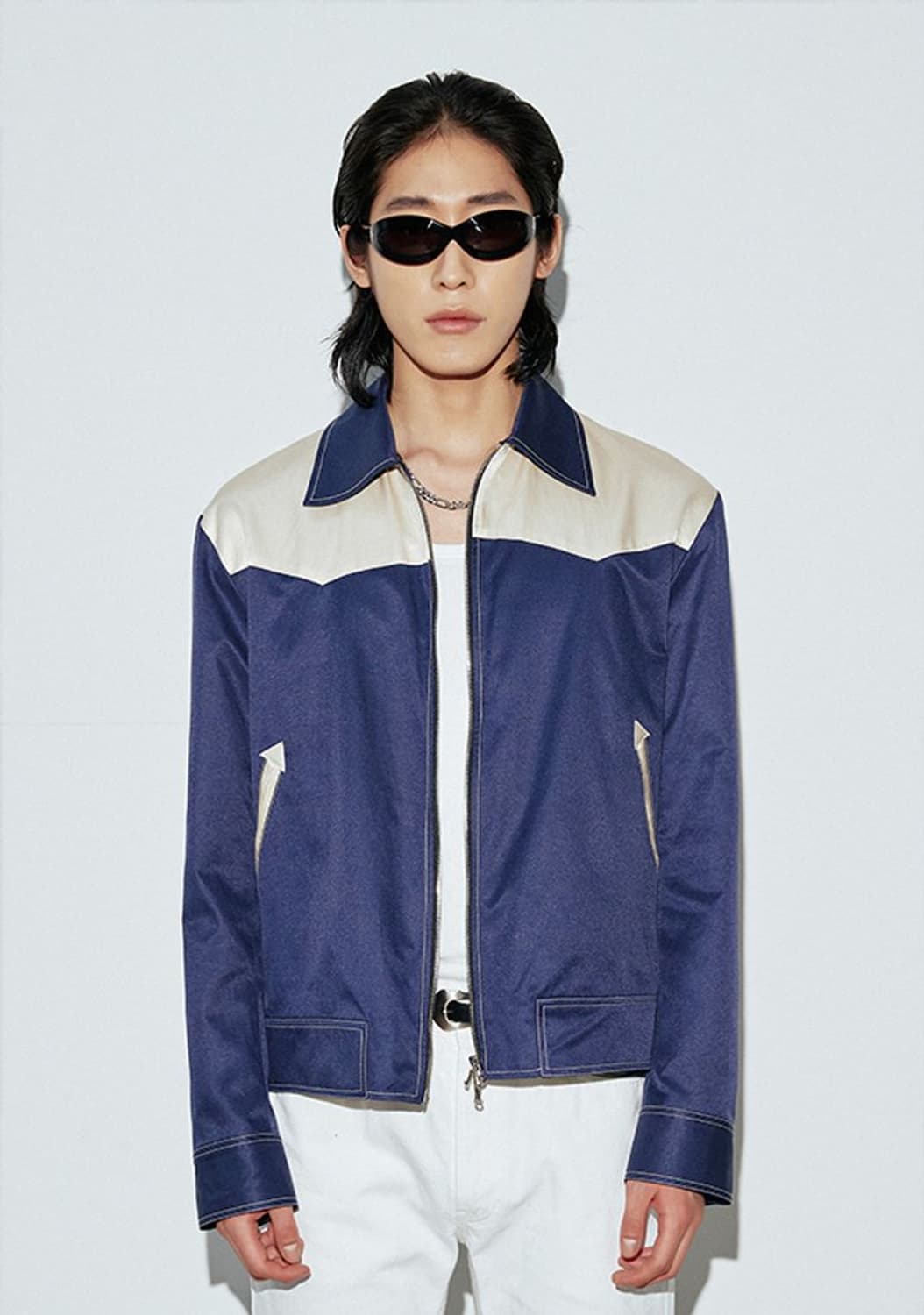 세비지 웨스턴 새틴 블루종 블루 상품이미지1