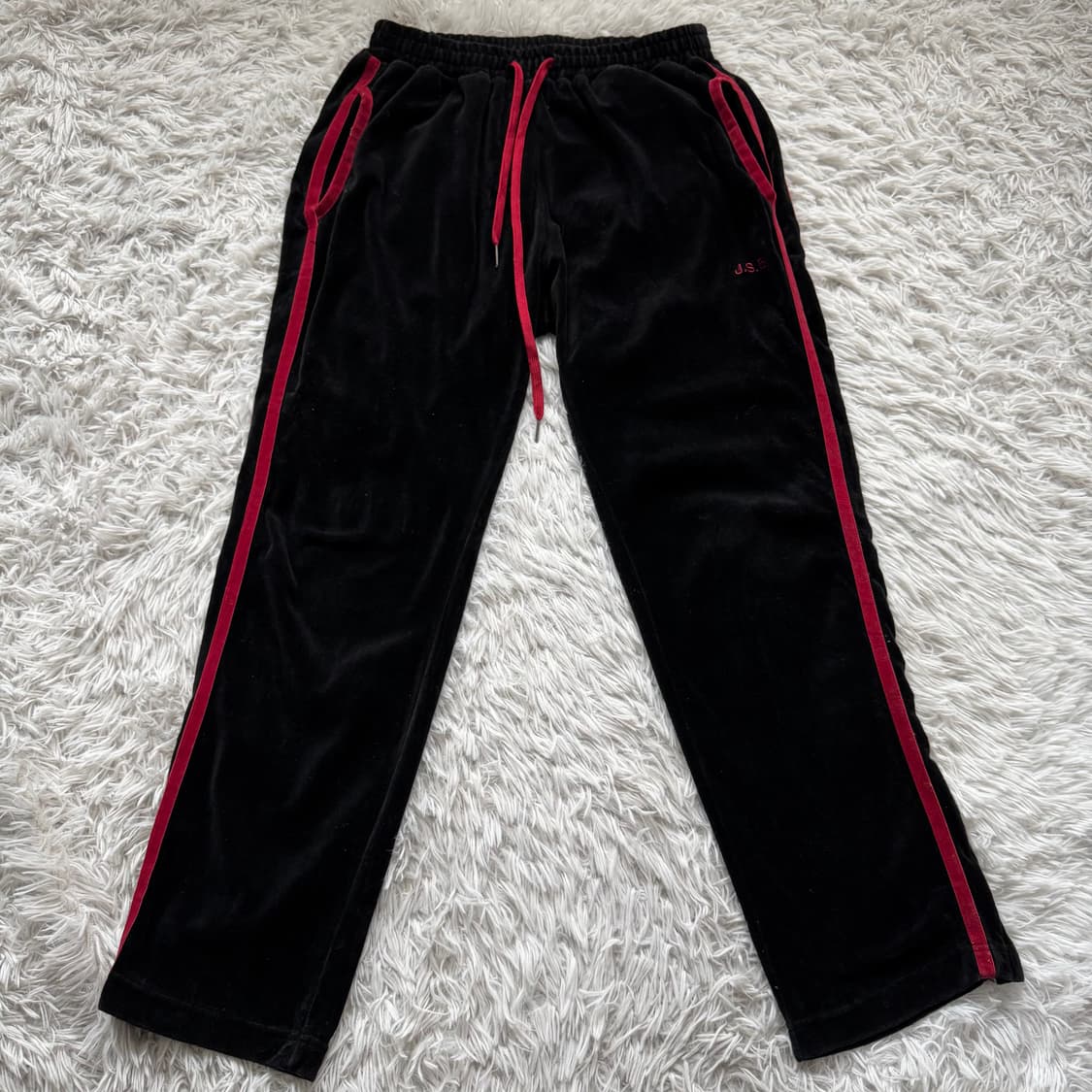 JSB 일본빈티지 y2k 벨벳 와이드팬츠 y2k 벨벳바지 L 30 상품이미지2