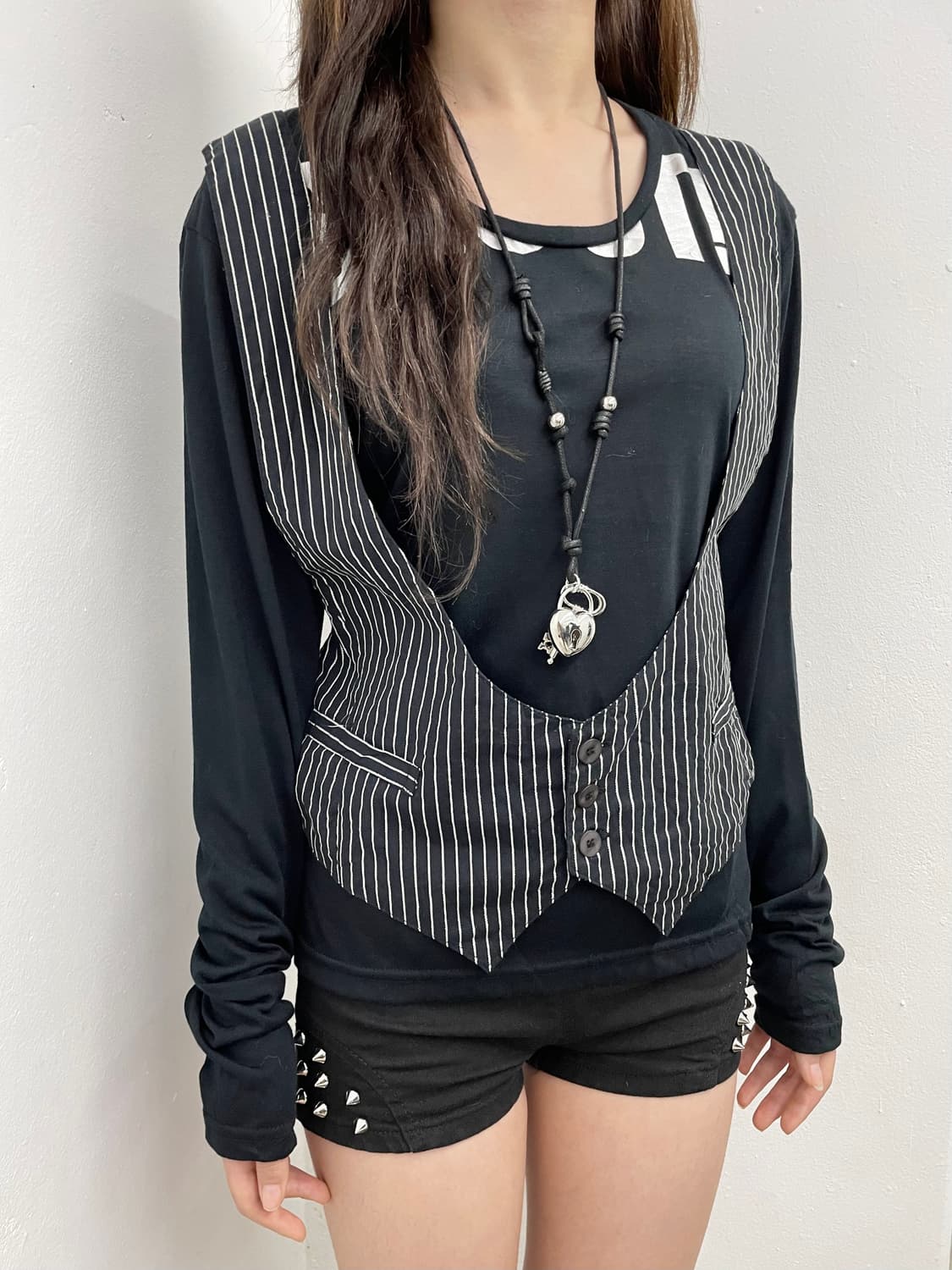 긱시크 레이어드 베스트 탑 상품이미지2