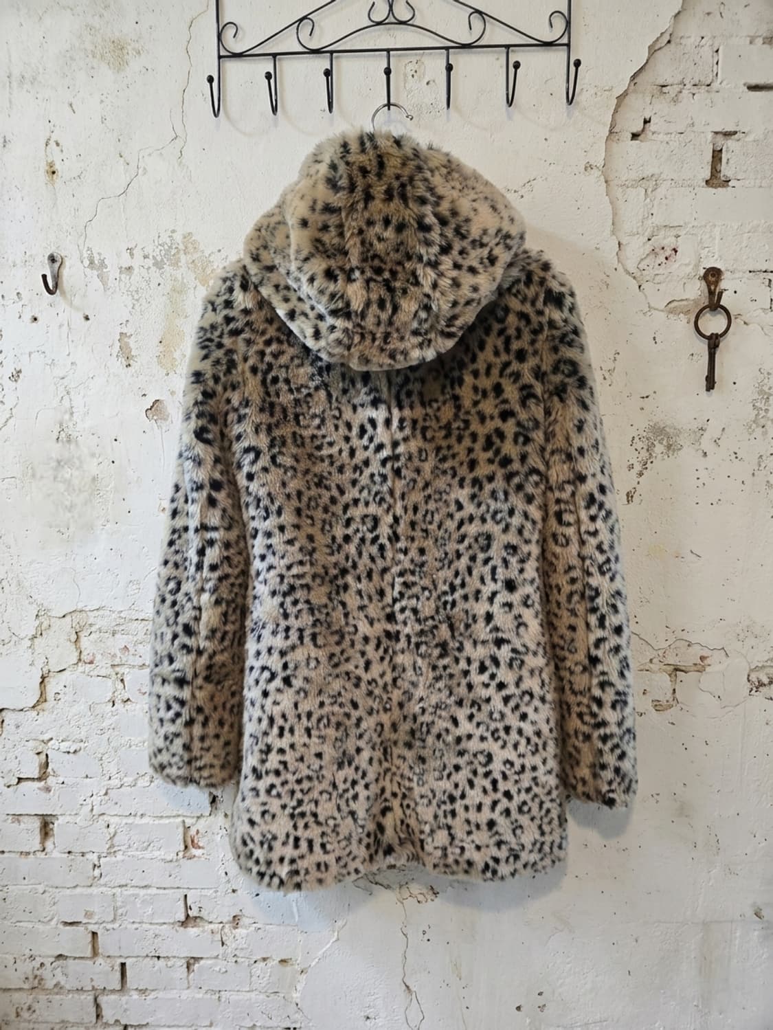 자라 레오파드 후드 퍼 코트 XS 상품이미지2