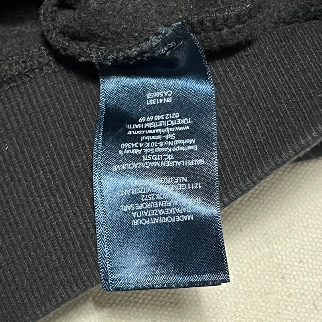 Polo Ralph Lauren 블랙 기모 후드티 상품이미지4