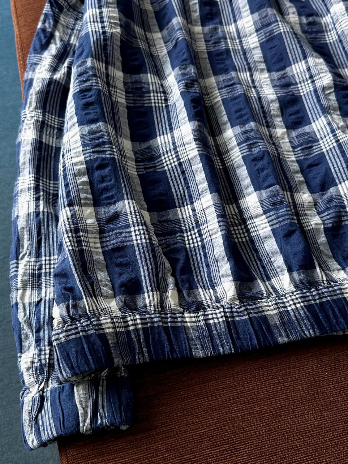 Cotton sucker wrinkled zip blouson 상품이미지5