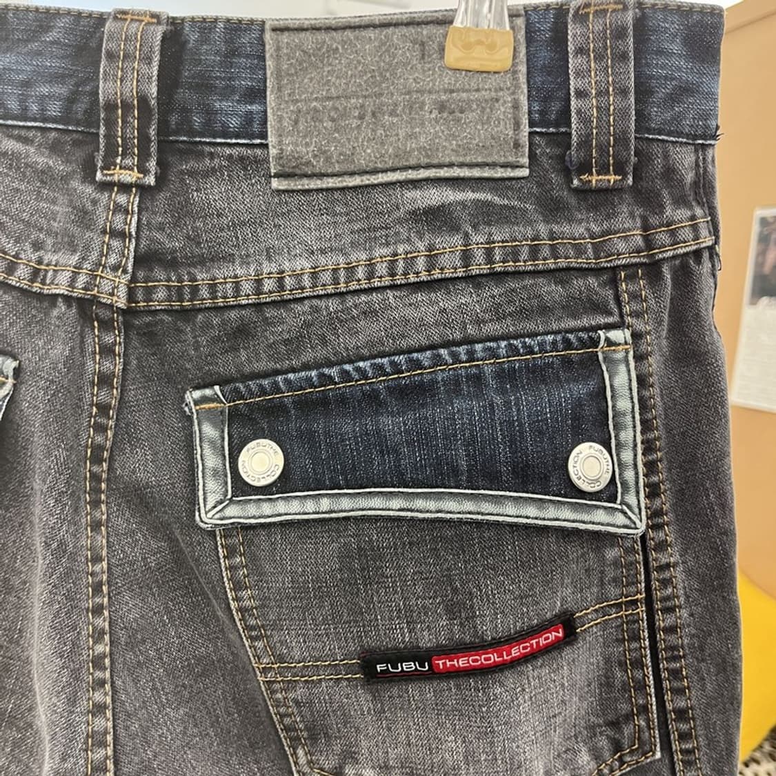 푸부 올드스쿨 스트릿 펑크 버튼포켓 데님팬츠 31인치 C10283 상품이미지5