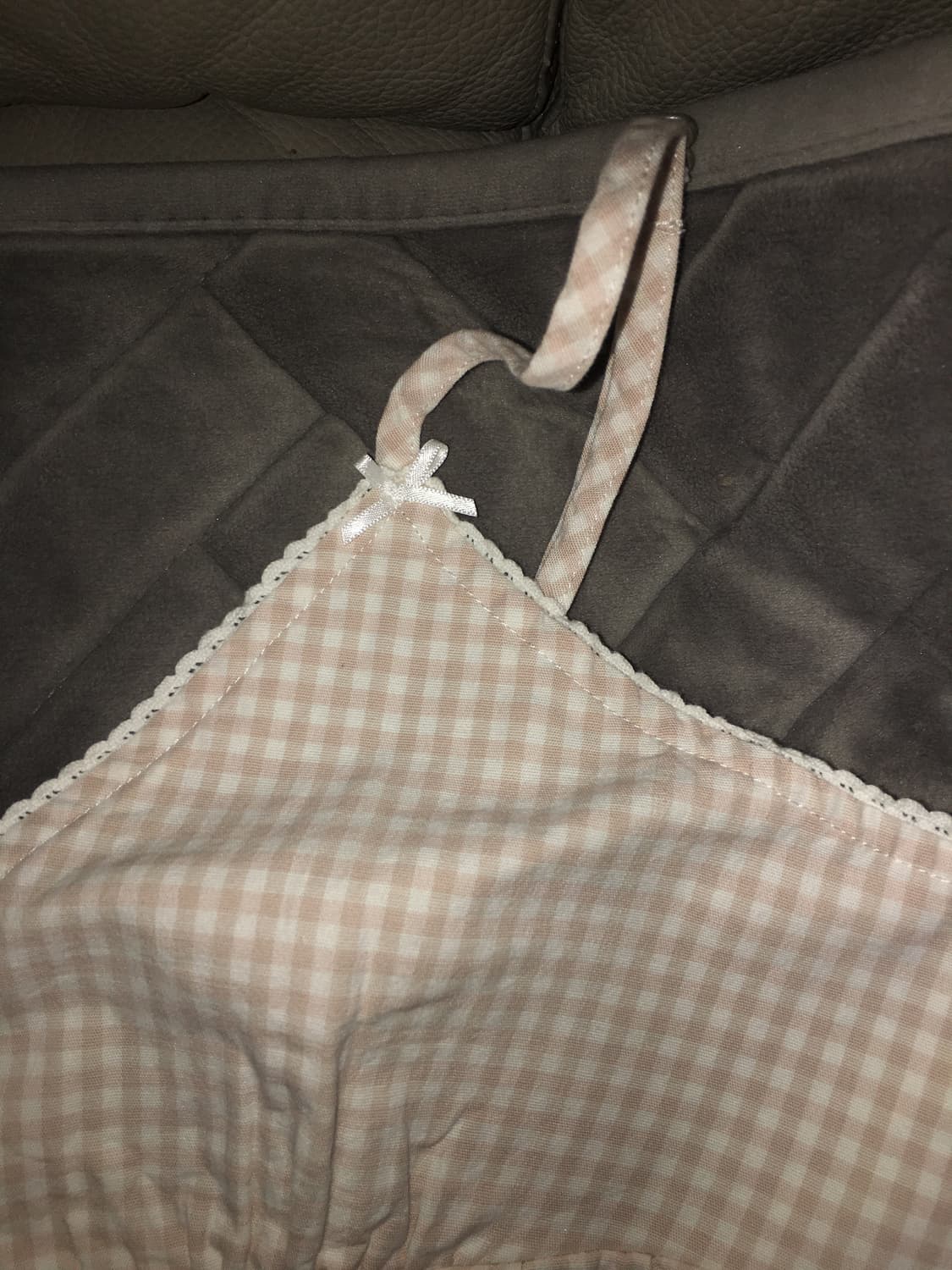 브랜디멜빌 핑크 체크 나시 블라우스 탑 상품이미지2