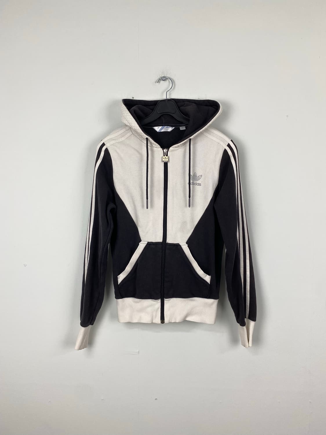 아디다스 흰검 삼선 올드스쿨 후드집업 S 상품이미지1