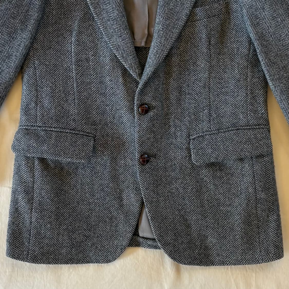 (100) 70s USA Coat Tails 울 헤링본 트위드 2B 자켓 상품이미지3