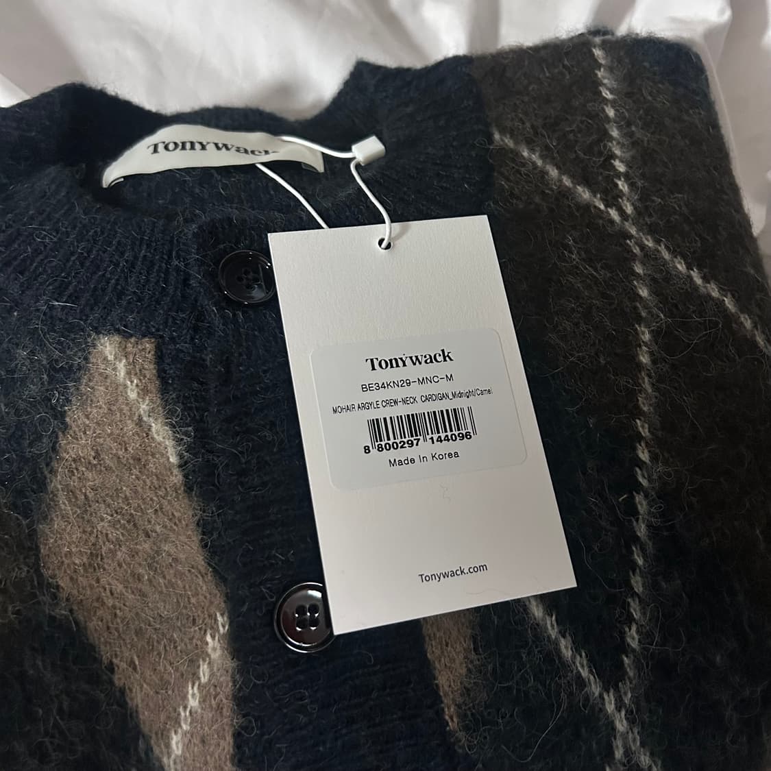 토니웩 25fw 아가일 가디건 M 새상품 상품이미지2