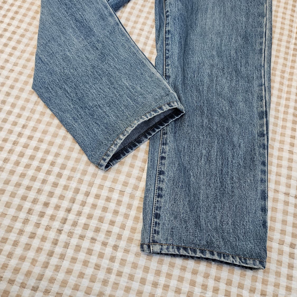 플랙 와이드 데님 청바지 남자32 상품이미지4