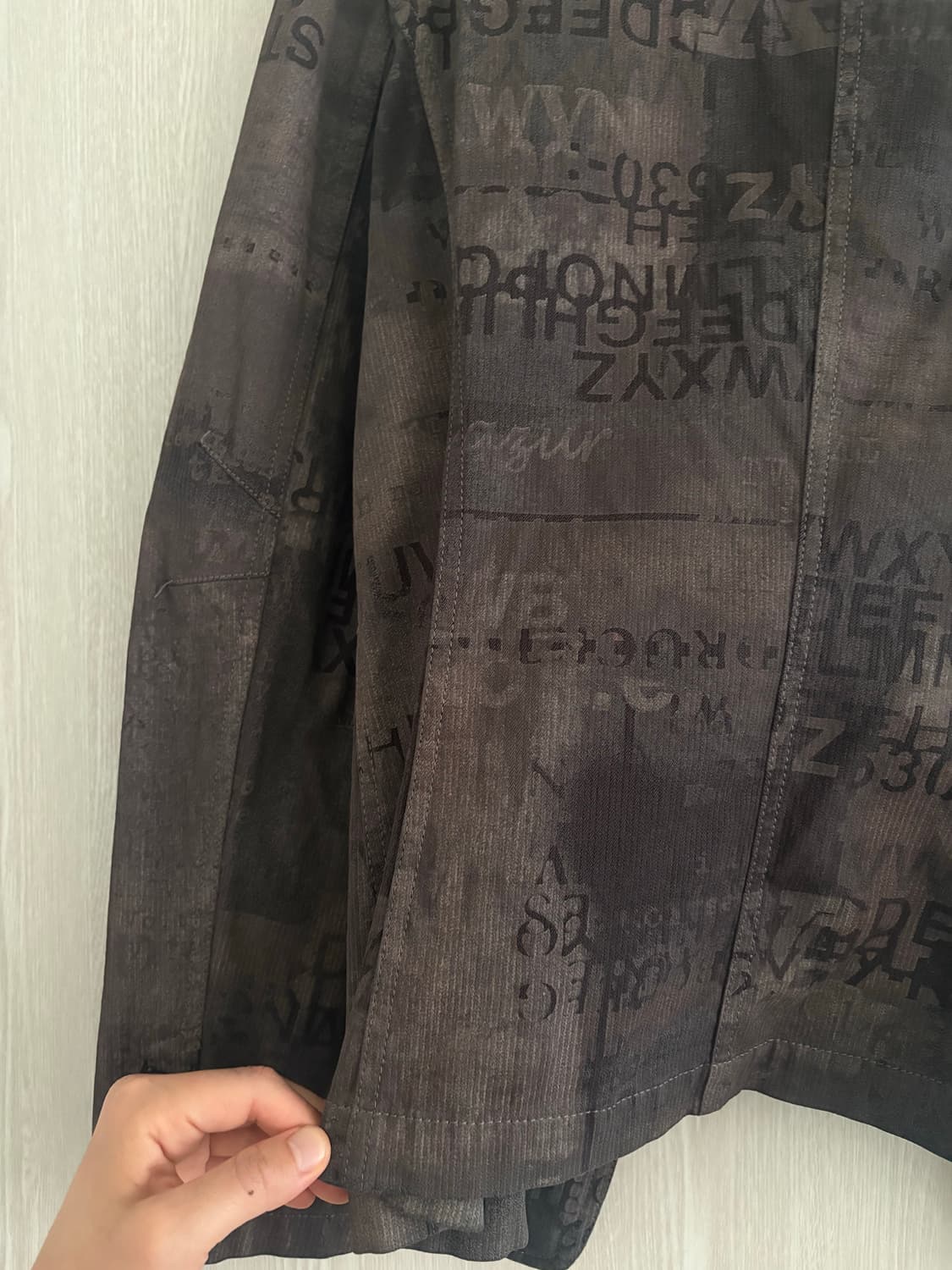 Washed Cotton lettering jacket 상품이미지3
