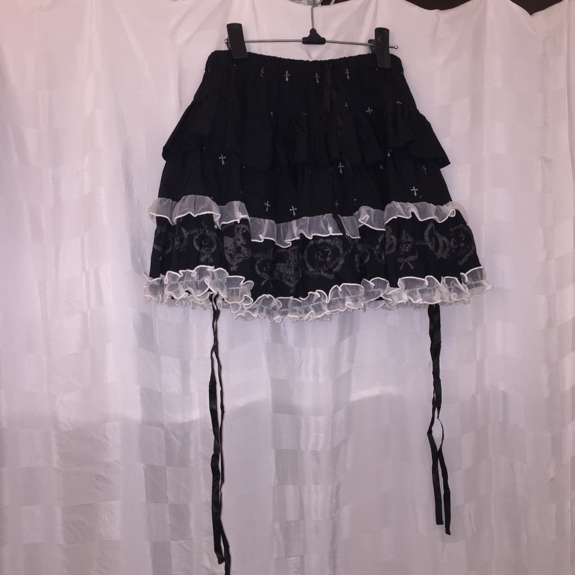 Vintage 빈티지 고스펑크 고스로리 고딕 캉캉 스커트 상품이미지1