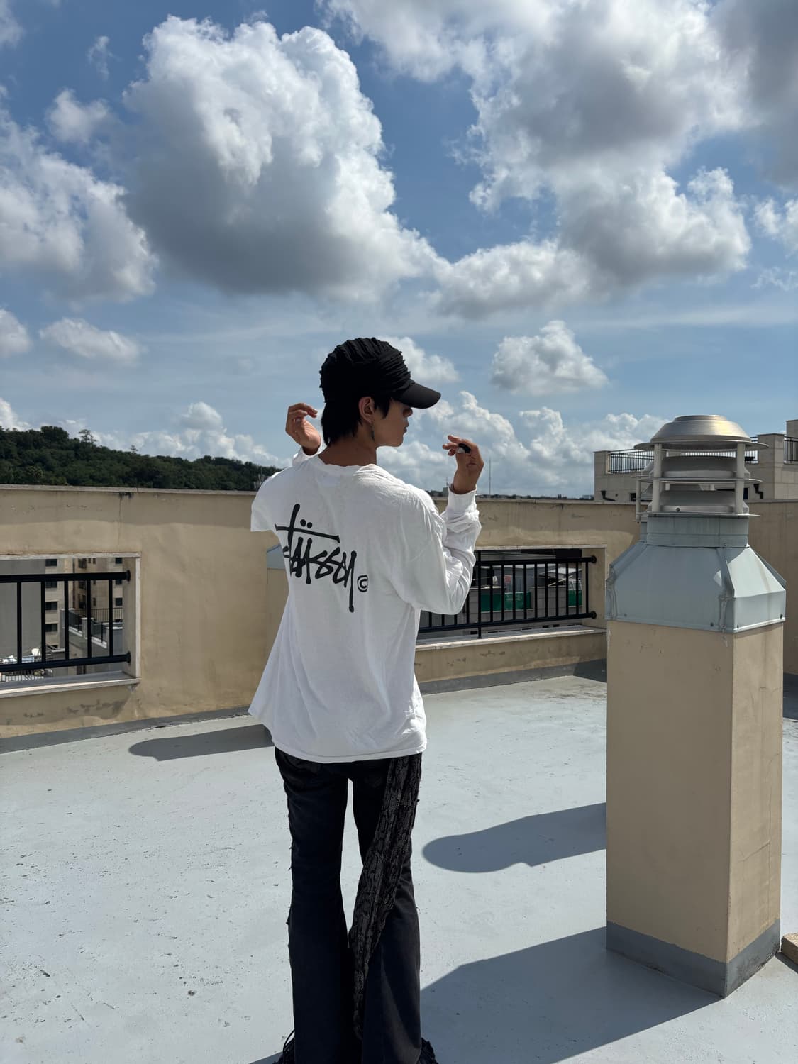 “Stussy” Logo Print White Sleeve 상품이미지3