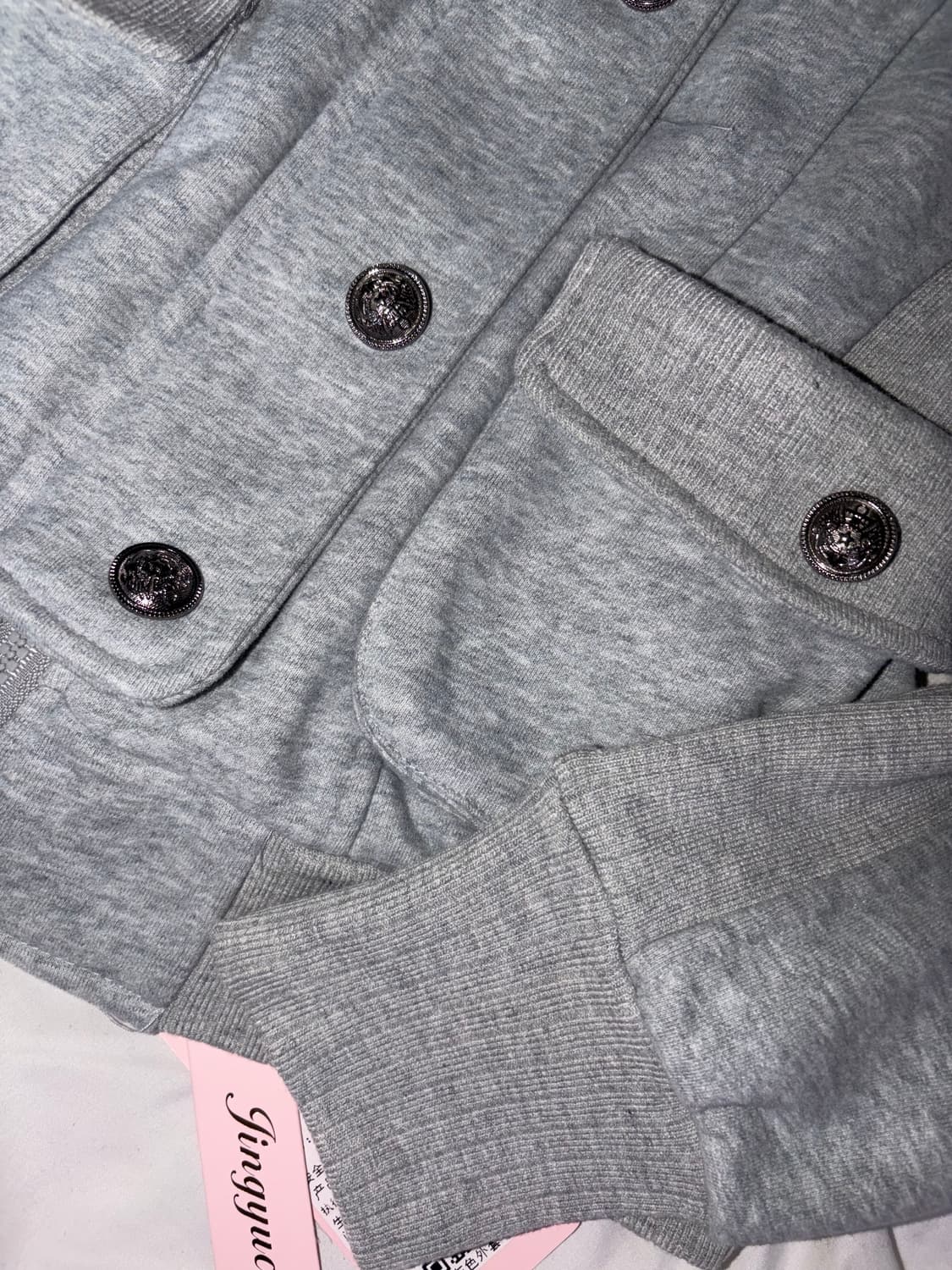 타오바오 잉그니깔 그레이 하이넥 집업 오네갸루 갸루 히메갸루 고딕 펑크 상품이미지3