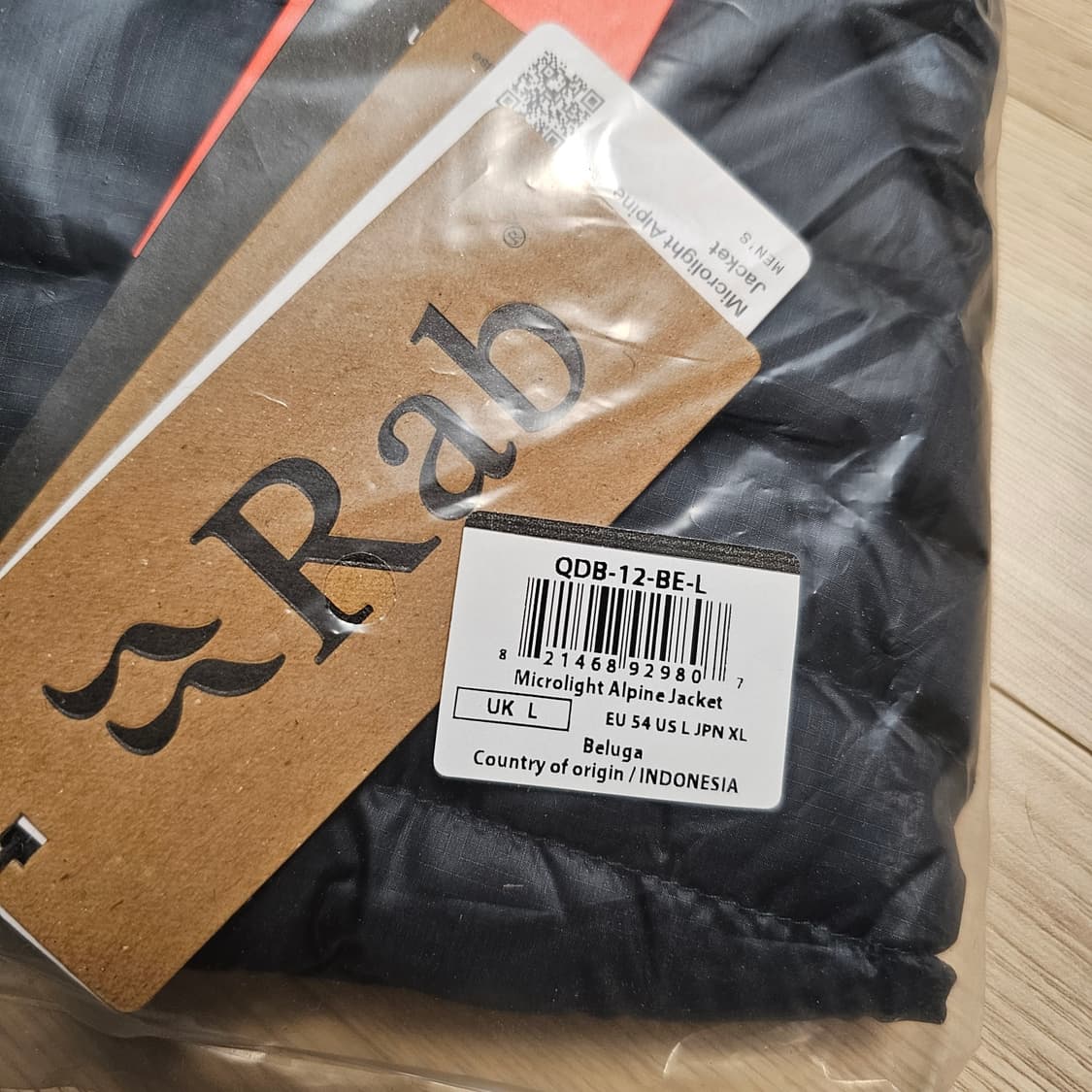 L 새제품 Rab 랩 마이크로라이트 알파인 벨루가 경량 패딩 QDB-12 상품이미지4