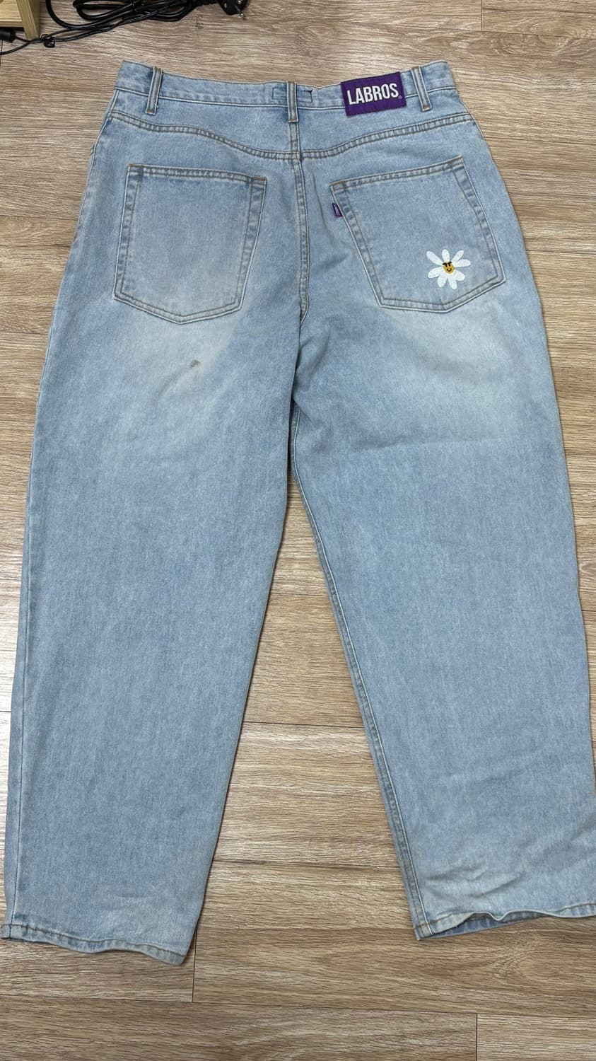 Smart Daisy Baggy Jeans (Light Indigo) 상품이미지2