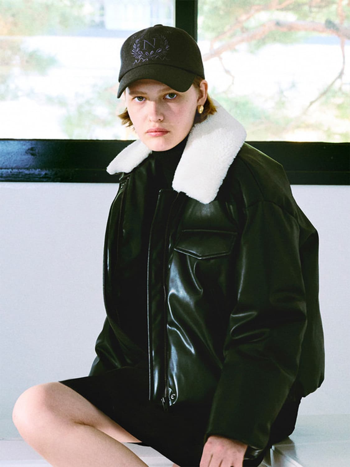 온앤온 퍼카라 레더 구스다운 블랙 상품이미지2