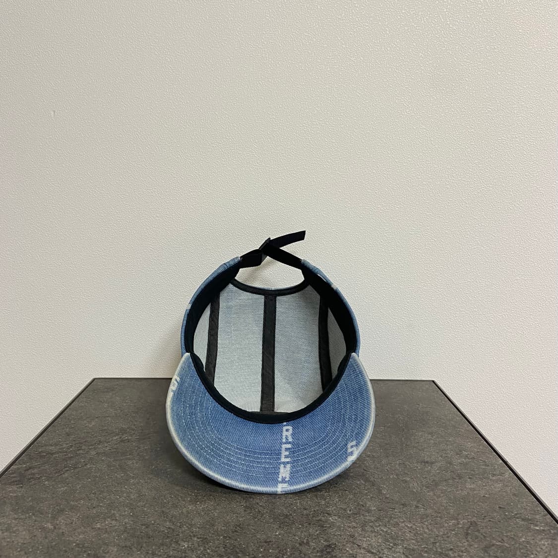 슈프림 워시드 데님 레드 박스로고 캠프캡 모자 상품이미지5