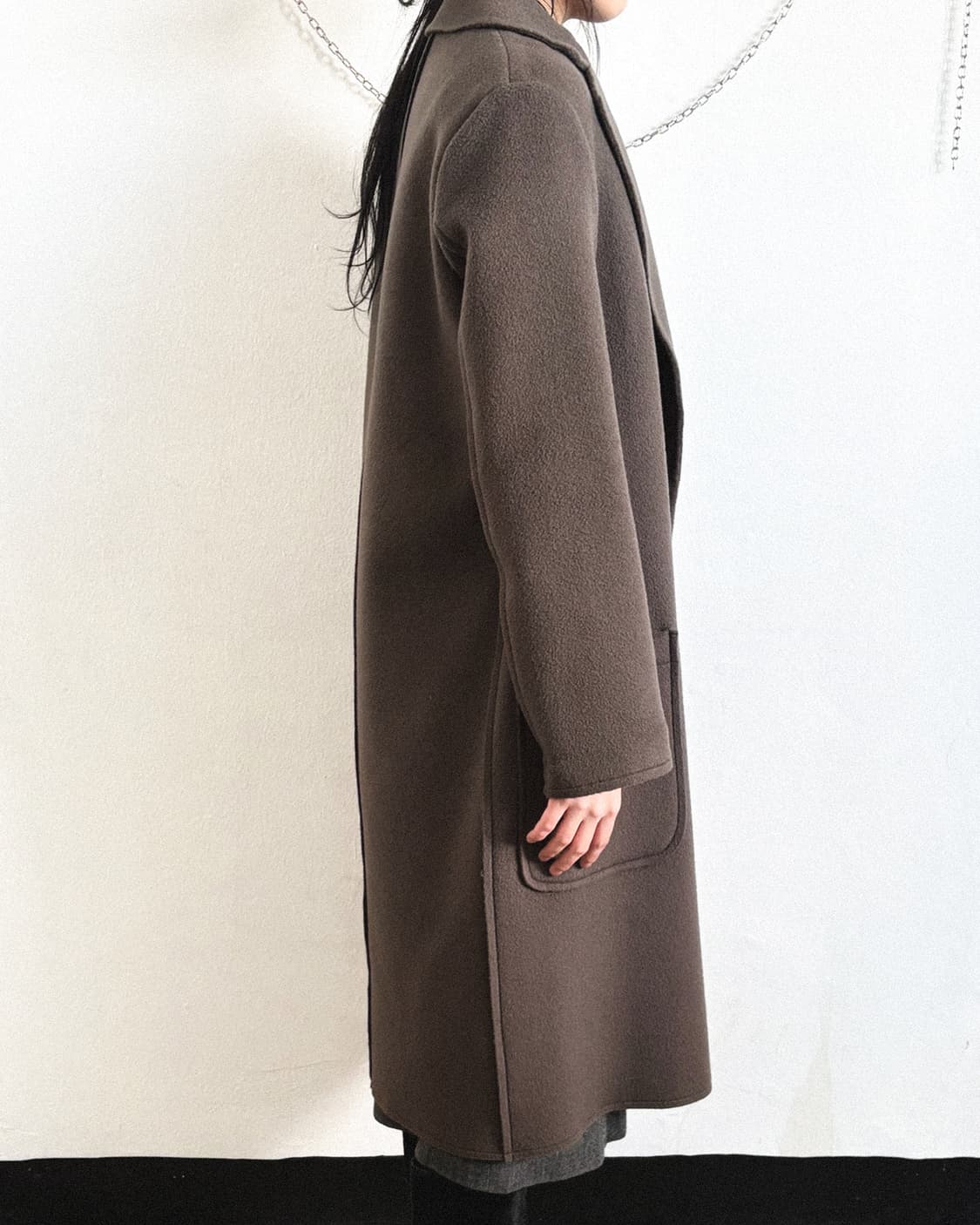 헬무트랭 캐시미어 울 버튼리스 롱코트 상품이미지4