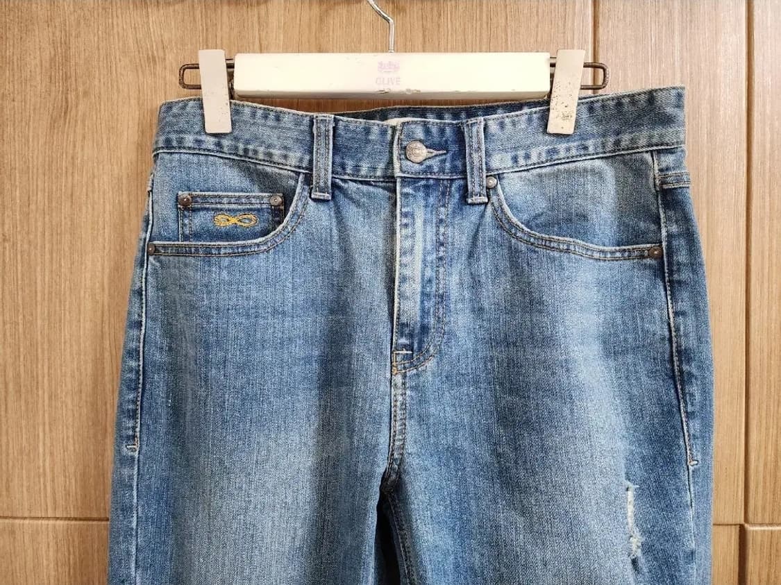 (32)플랙진 테이퍼드 크롭 데님 팬츠 상품이미지2