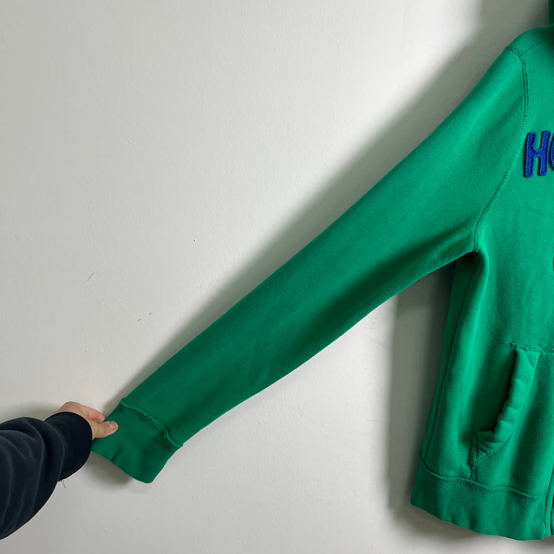 홀리스터 블루 로고 그린 후드집업 M 상품이미지7