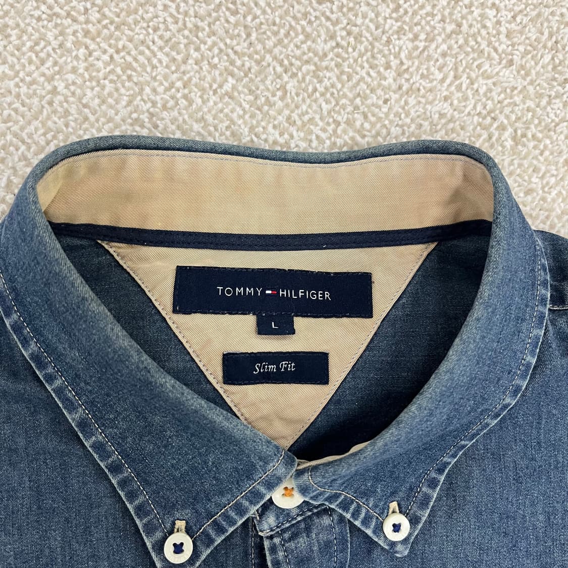 [L] 타미힐피거 슬림핏 데님 남방 셔츠 0108M1 상품이미지2