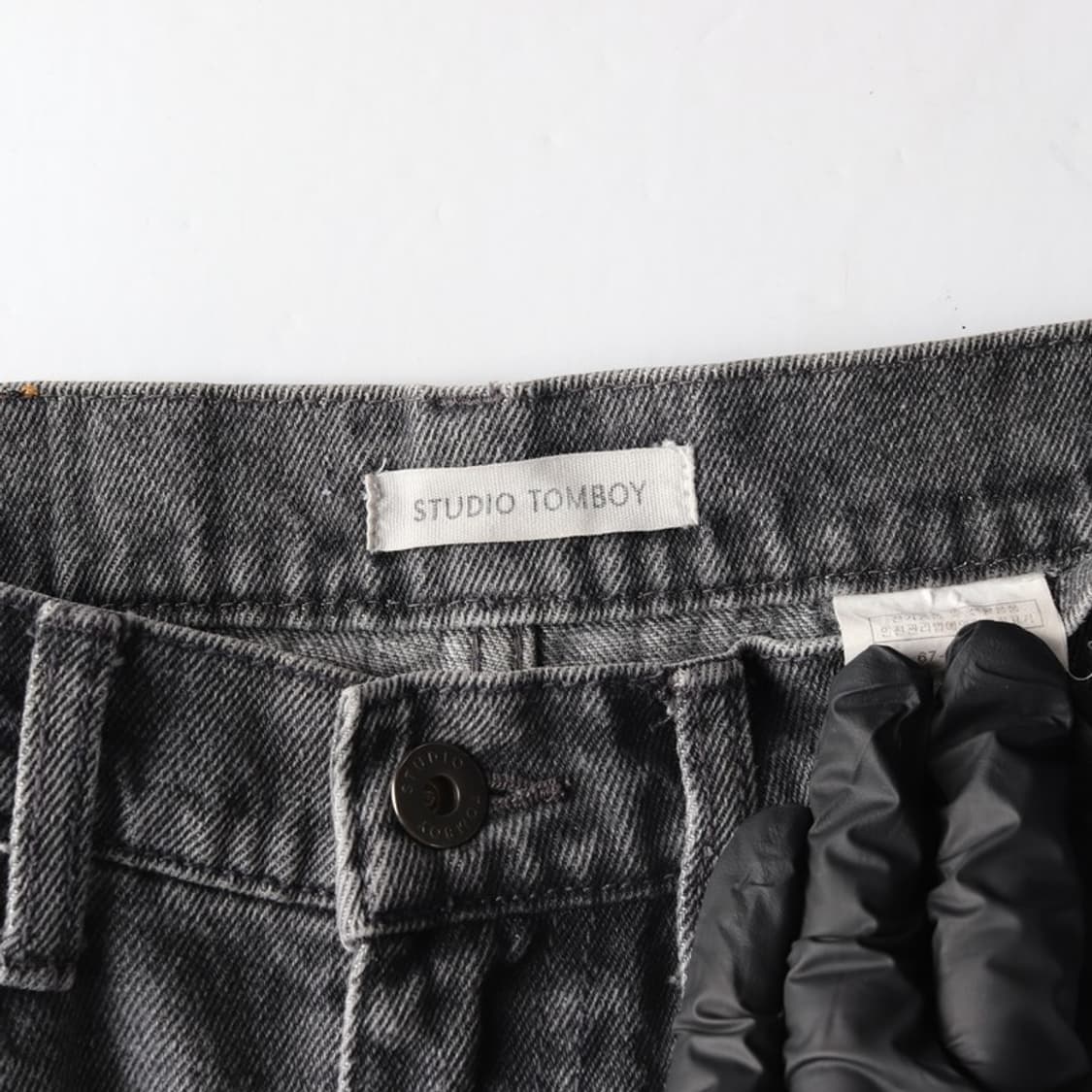 스튜디오 톰보이 흑청 스트레이트 데님 팬츠 상품이미지6