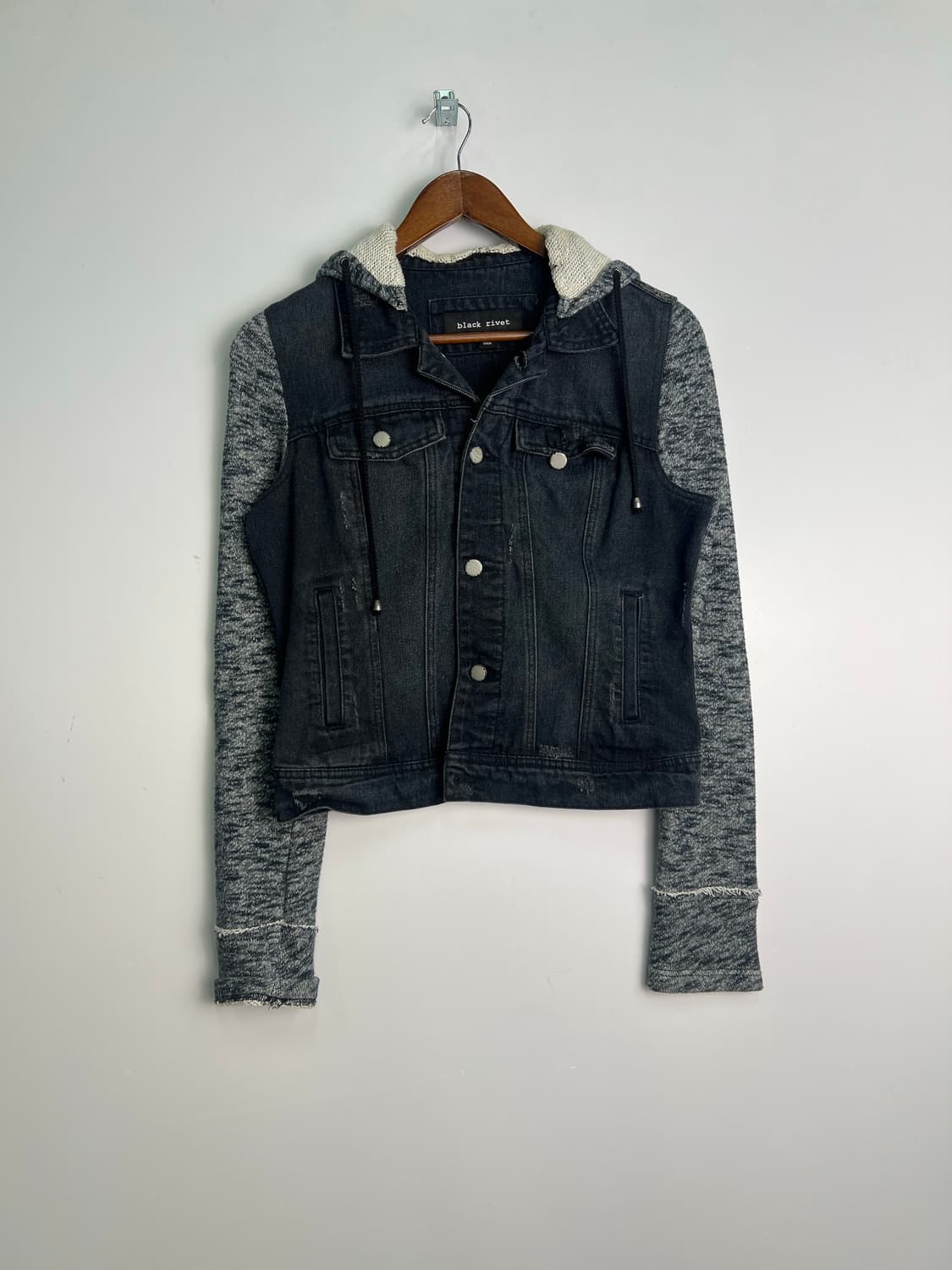black oved 데님 자켓 상품이미지1