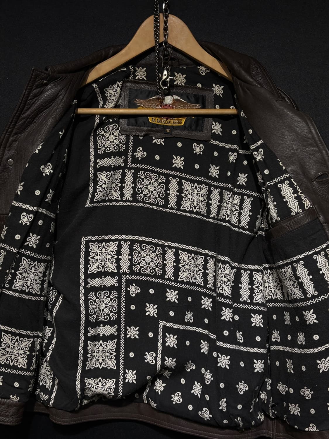 90's 할리데이비슨 2nd 트러커 가죽자켓  상품이미지8