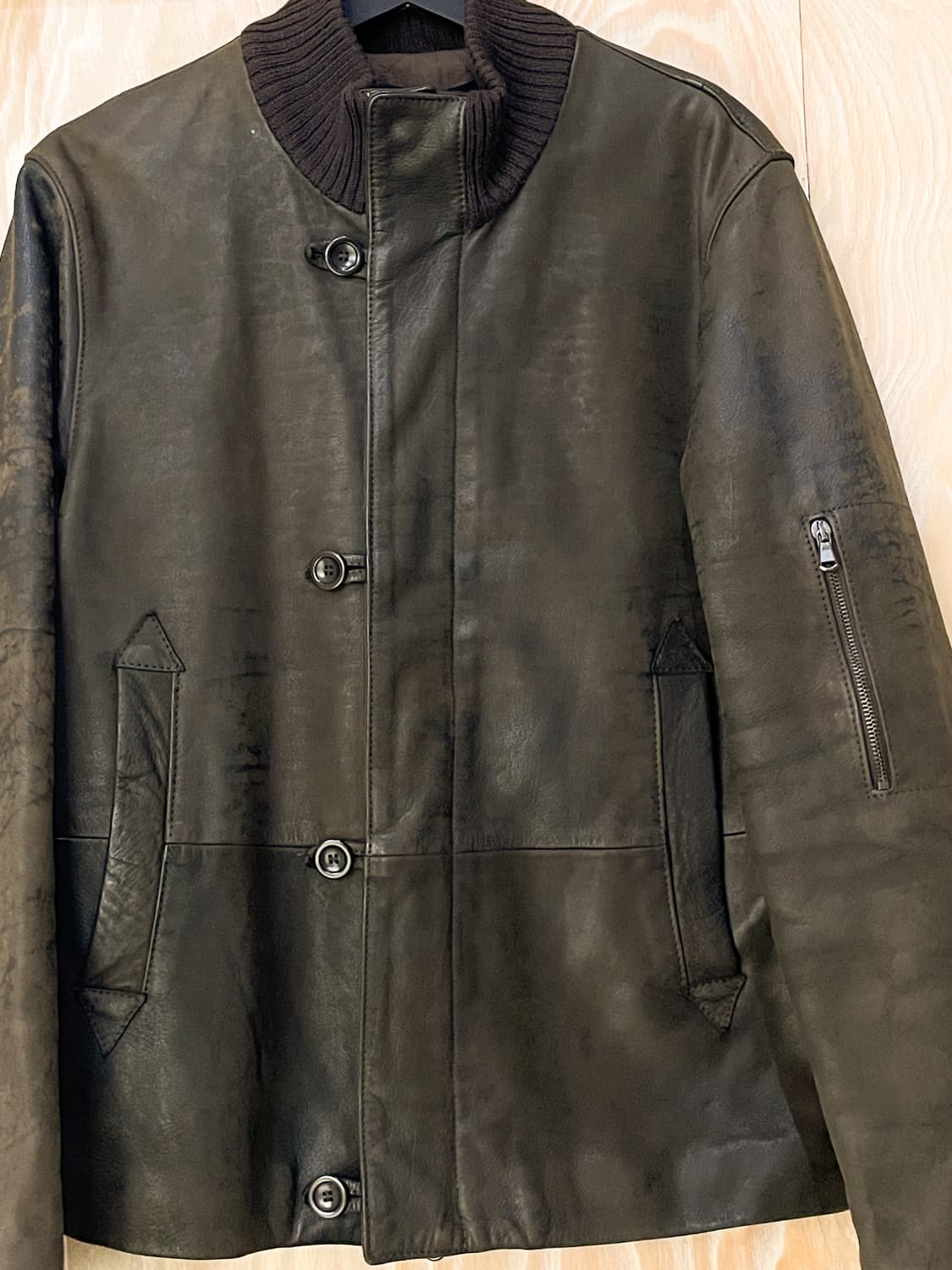 DKNY M-43 카프스킨 레더자켓 상품이미지5