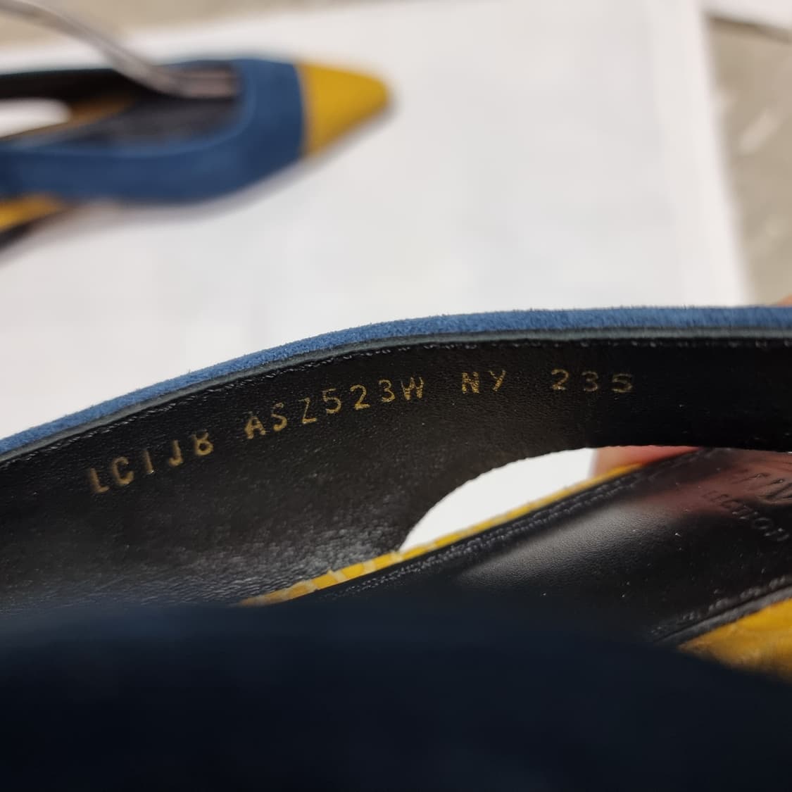 랑방컬렉션 스웨이드 슬링백 구두 슈즈 신발 (235mm)  상품이미지3