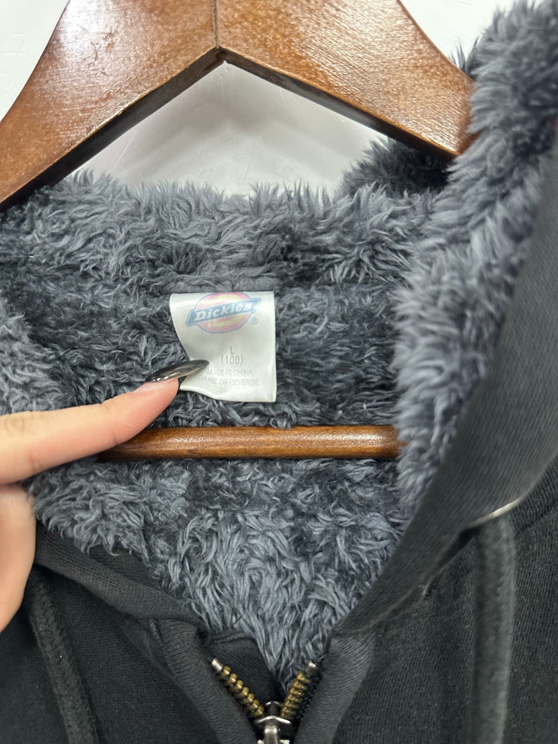 디키즈 블랙 털후집 상품이미지2