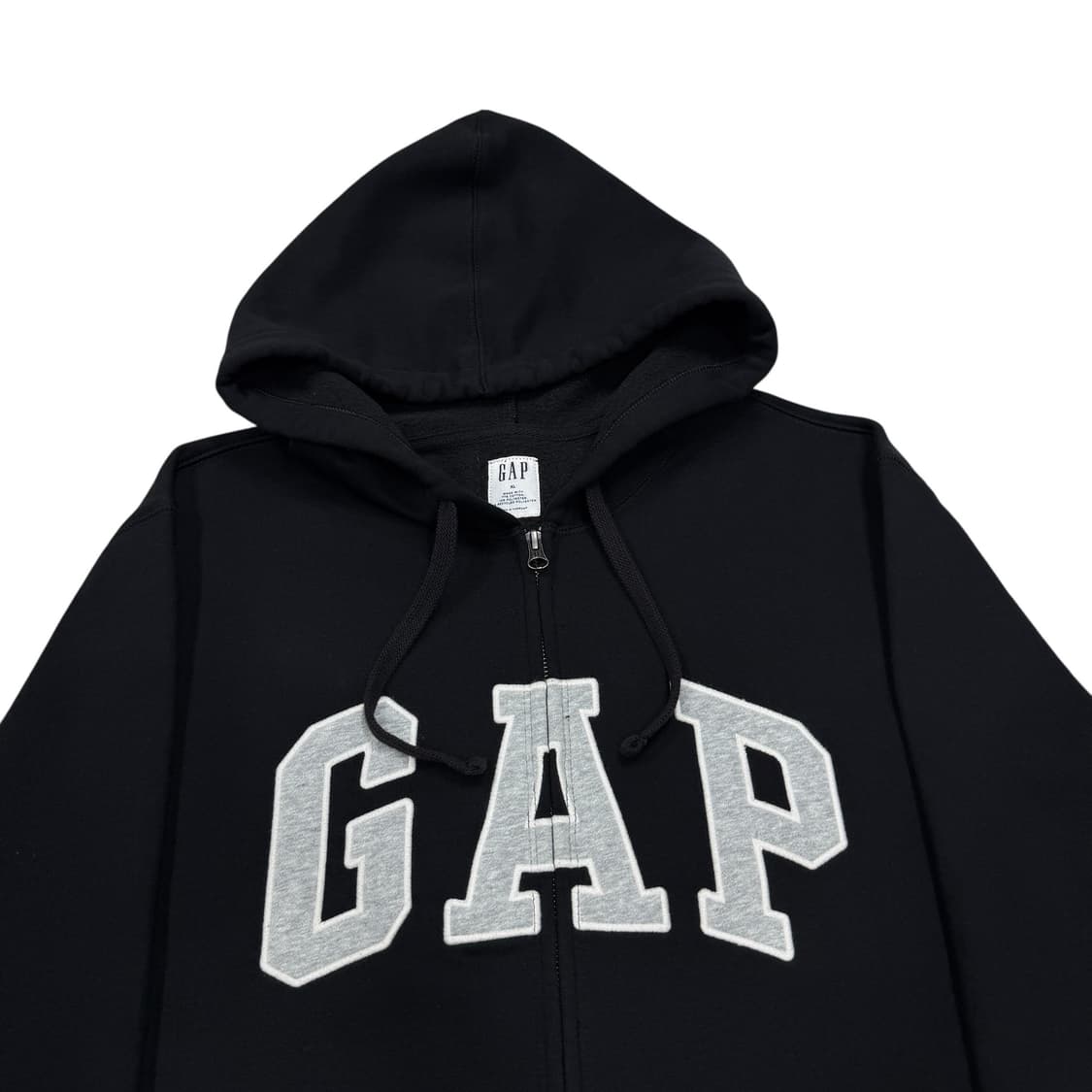 GAP 빈티지 스펠로고 기모 후드집업 자켓 블랙 XL 상품이미지2