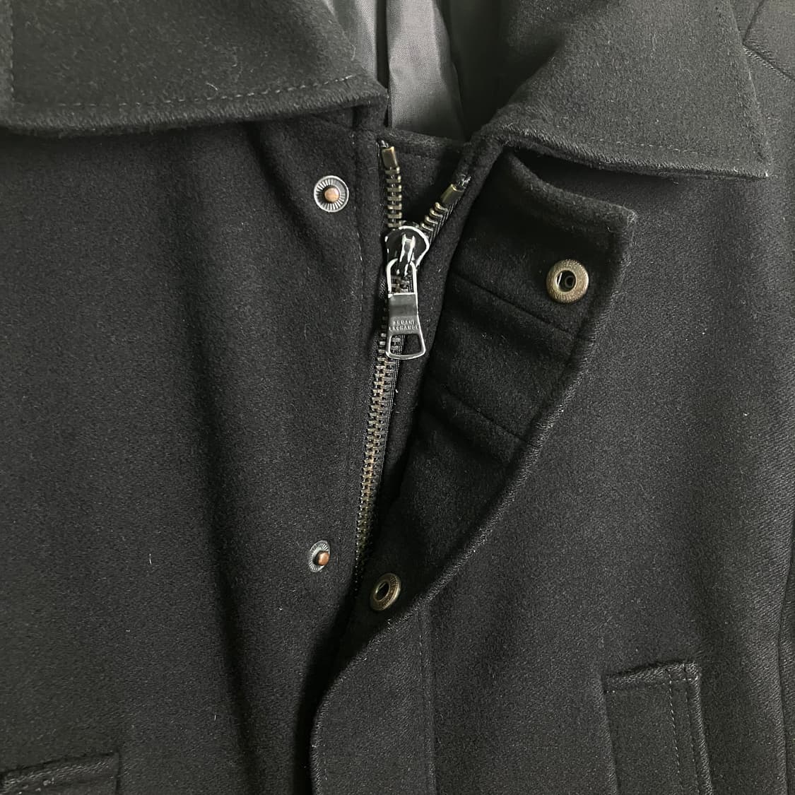 아르마니 익스체인지 블랙 히든 버튼 코트 S 상품이미지6
