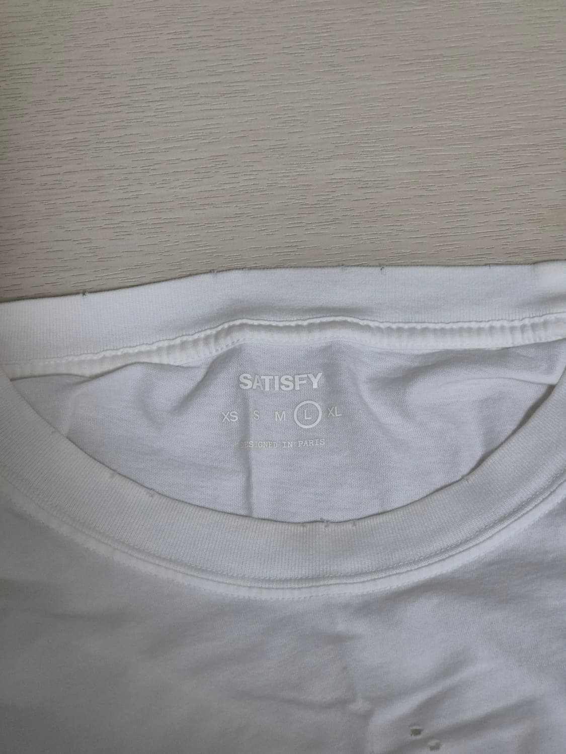 새티스파이 모스테크 티셔츠 오프 화이트 L 상품이미지4