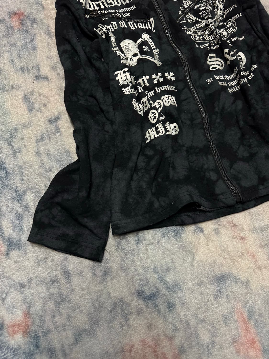 Beaumere 00s punk lettering bleached hoo 상품이미지5