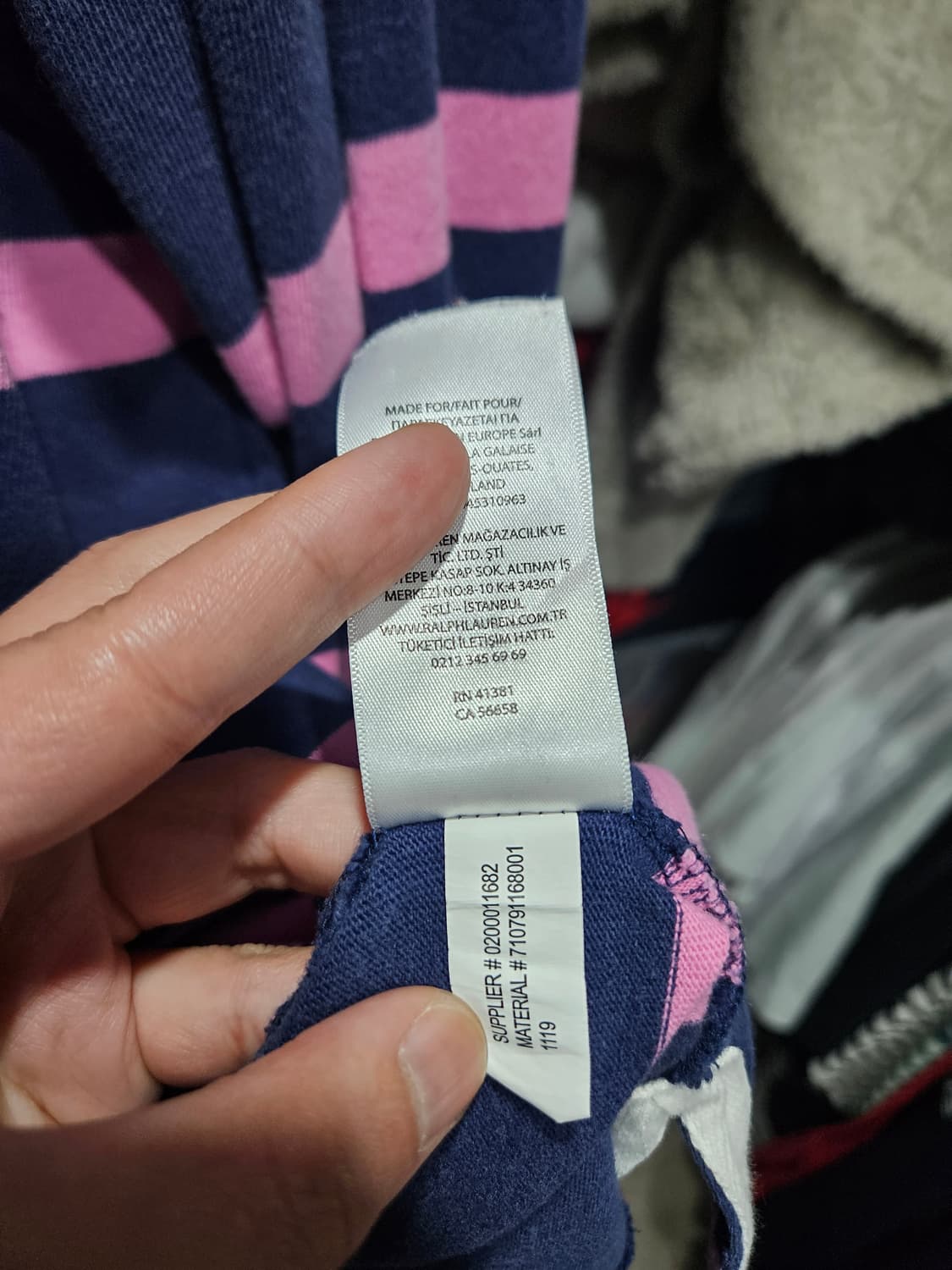 폴로랄프로렌 스트라이프 럭비티(김원중 착용)XL 상품이미지6