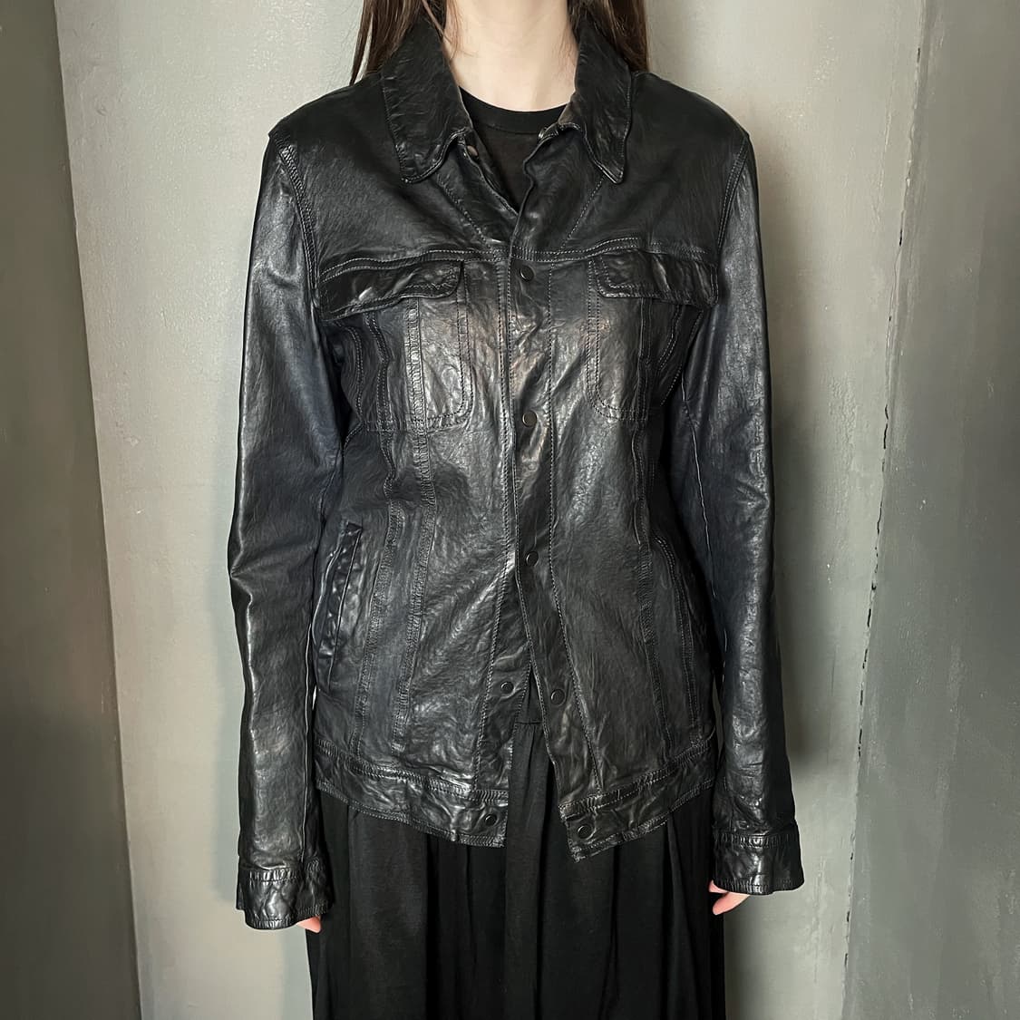 살바토레 산토로 램스킨 레더 자켓 상품이미지3