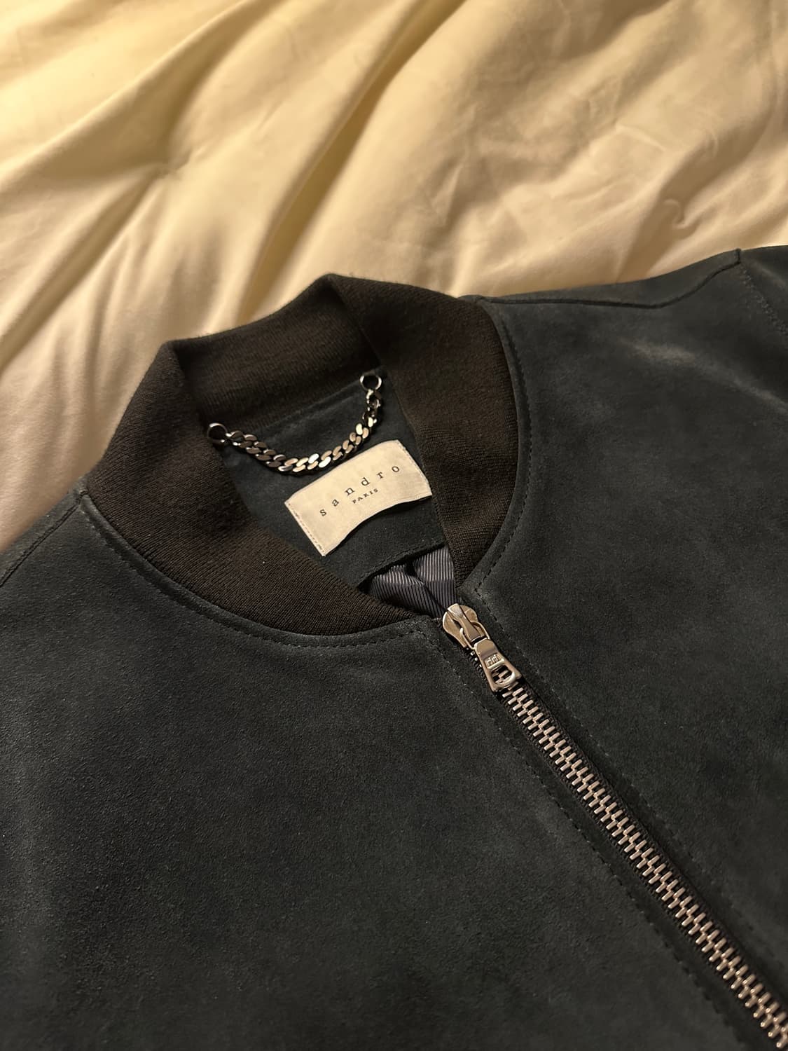 SANDRO PARIS 스웨이드 블루종 (S 사이즈) 상품이미지1