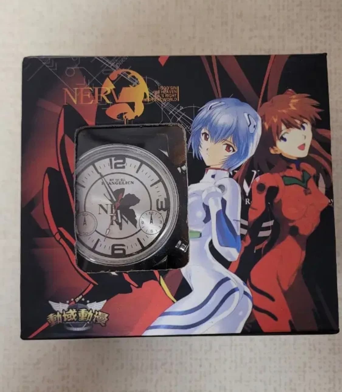 한정판 세제품 에반게리온 손목시계 메탈 블랙 가죽 시계 상품이미지1