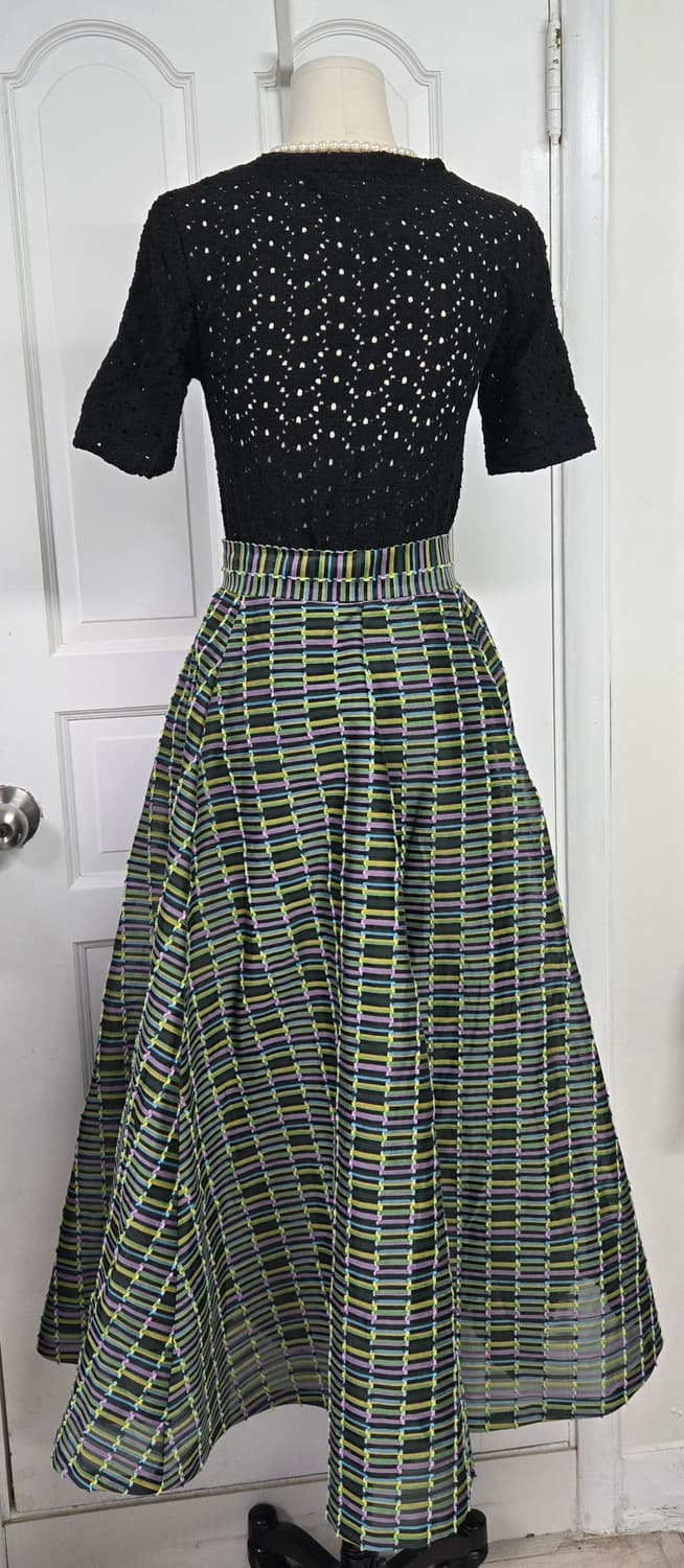 반앤질 패턴 플레어 롱스커트 상품이미지3